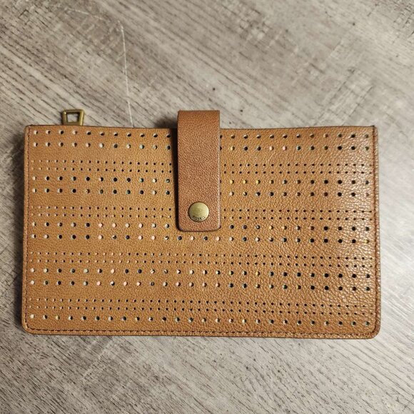 Fossil Hollow sheepskin card holder Brown - Picture 1 of 6